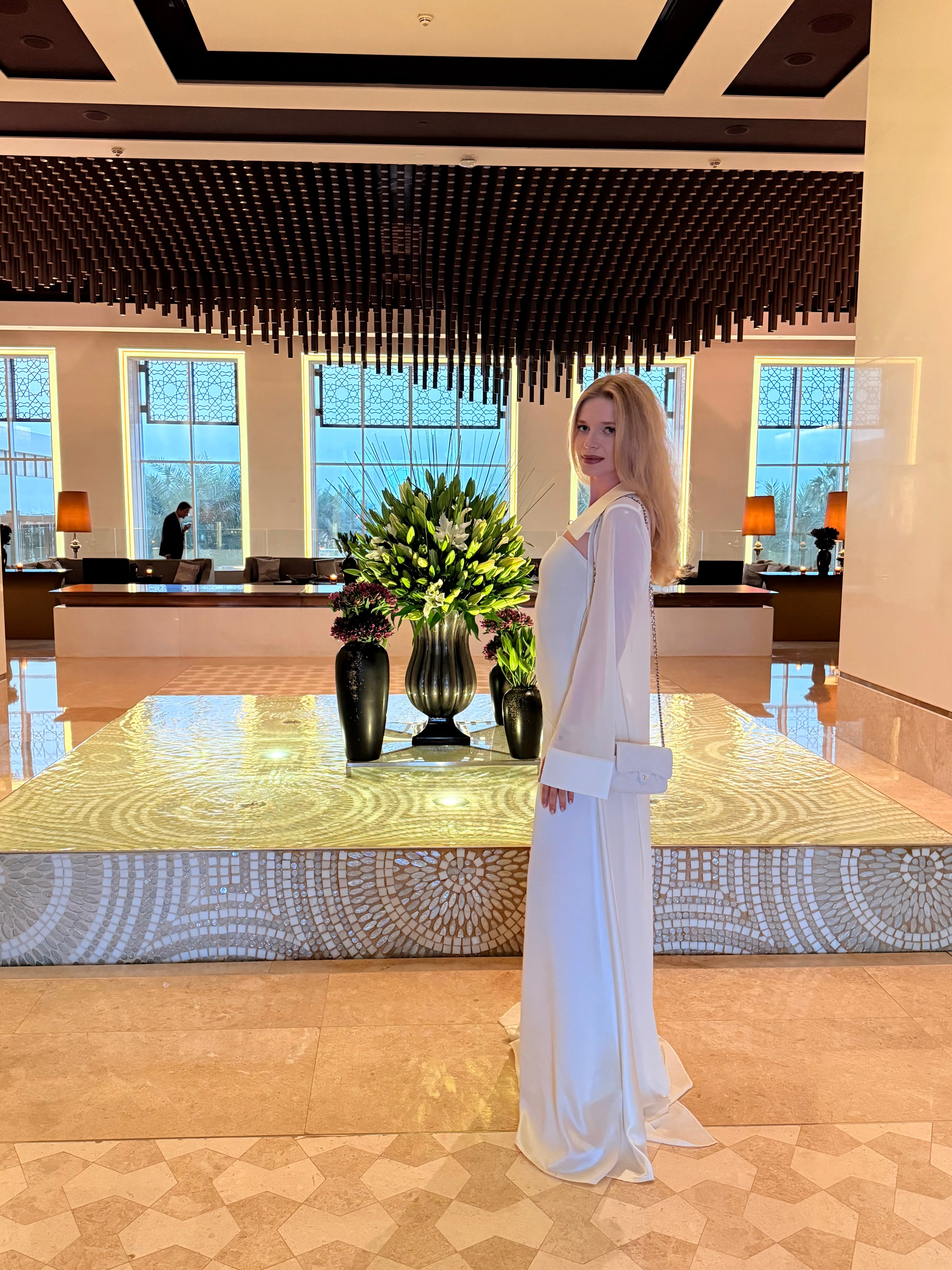 Customer photo — Amira Jacket & Dress Set in Naia⢠Satin