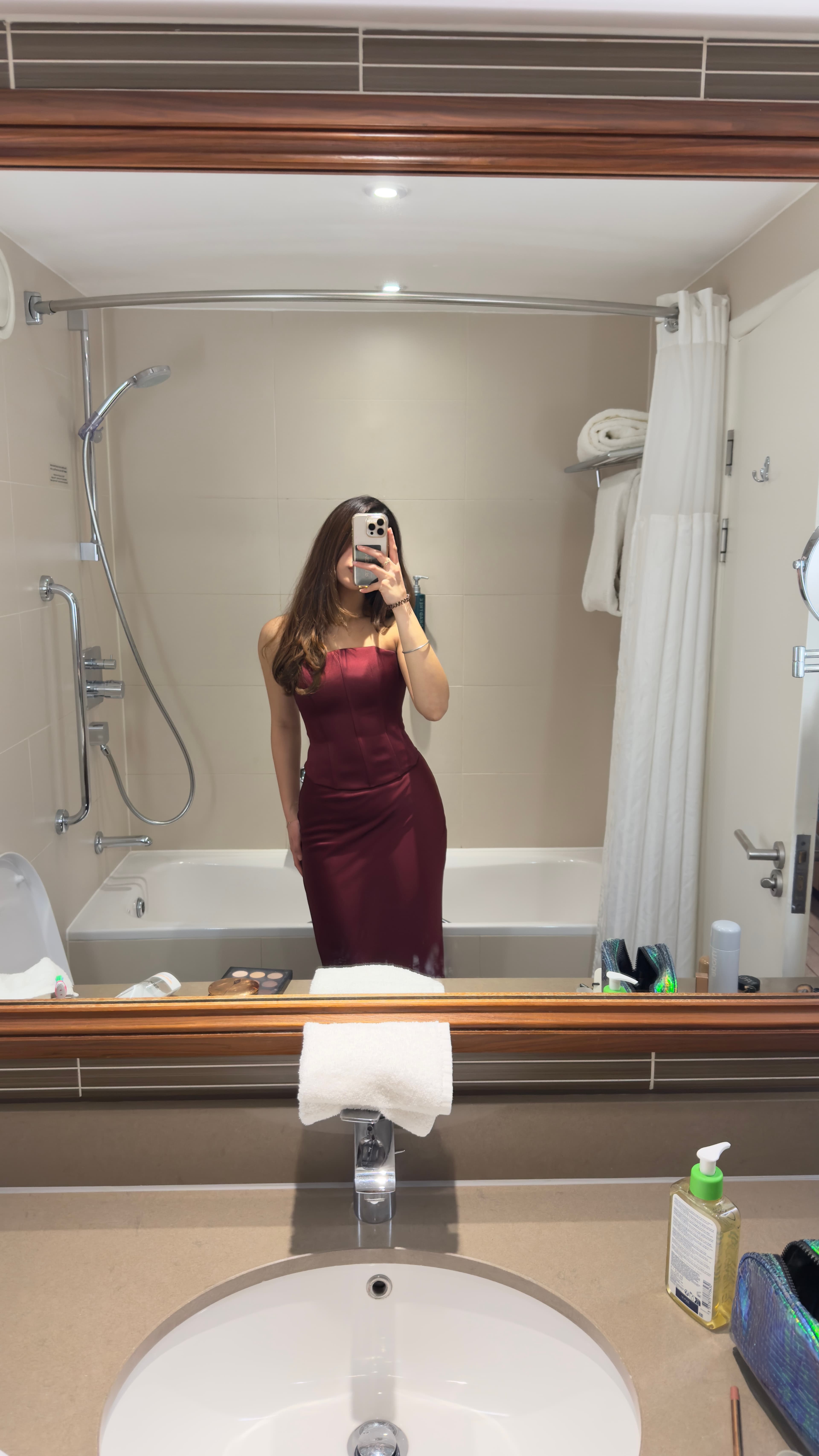Customer photo — Silky Maxi Skirt in Satin